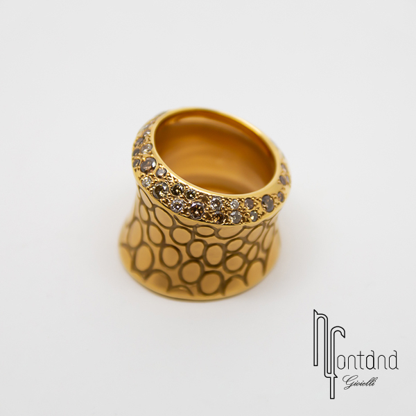 Pomellato Anello collezione COCCO in oro rosa 18kt e diamanti